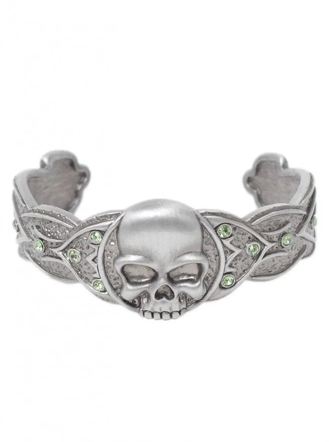 Gemmed Skull Bracelet