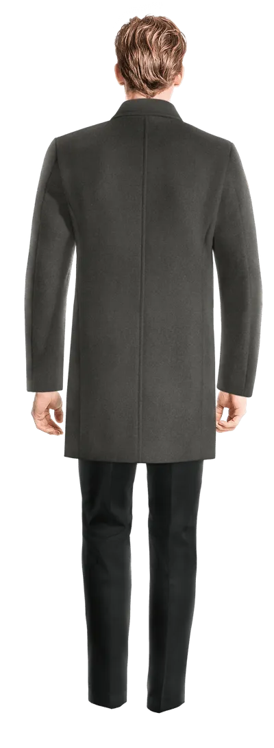 Gray Double Breasted Coat