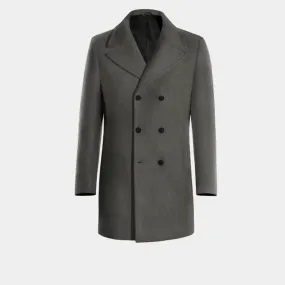 Gray Double Breasted Coat