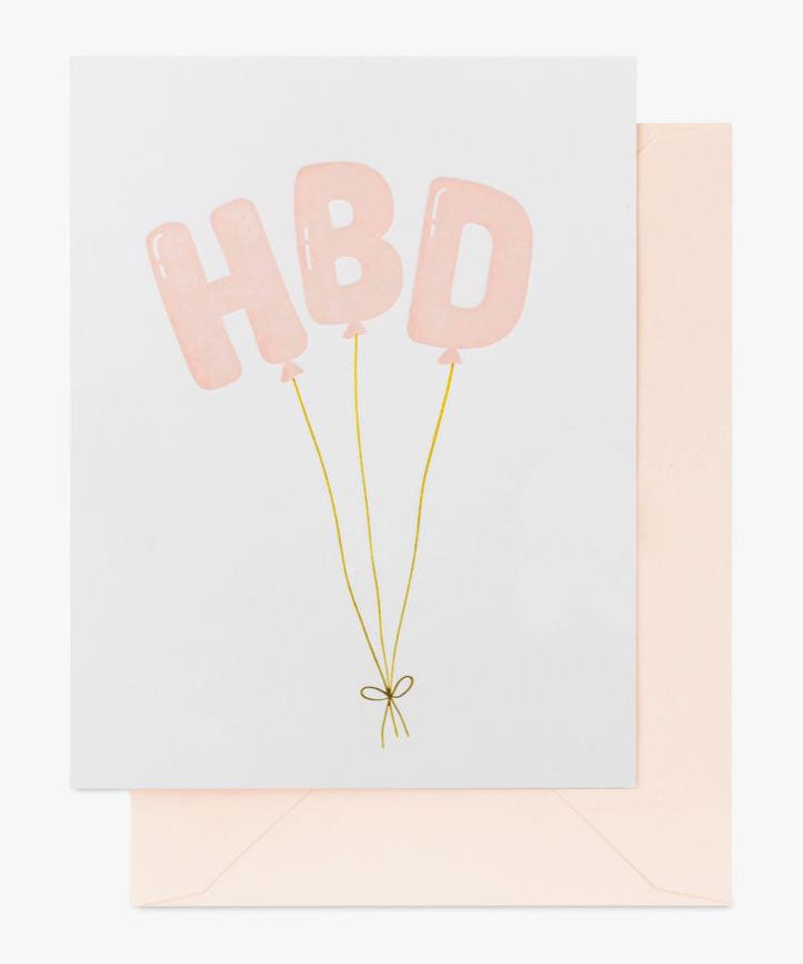 Greeting Card - HBD Balloons