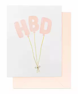 Greeting Card - HBD Balloons