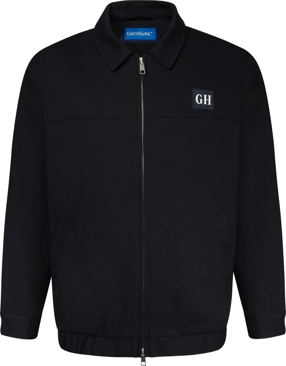 Grey Hawk Smart Collared Full Zip Jacket - Navy