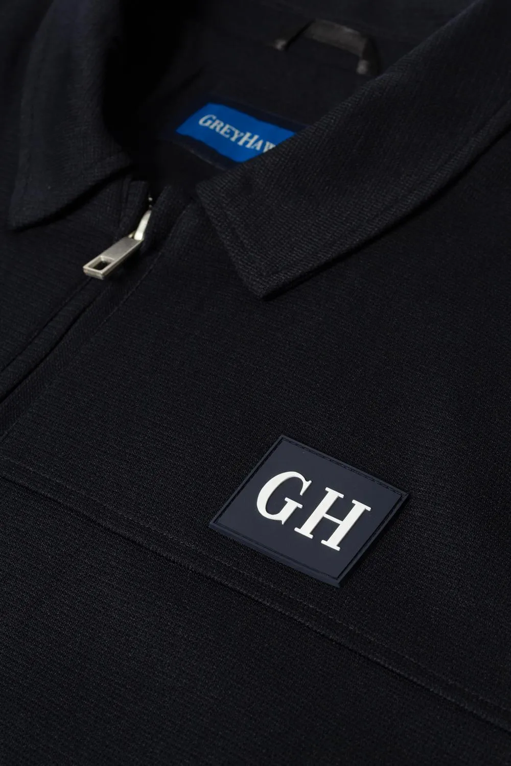 Grey Hawk Smart Collared Full Zip Jacket - Navy