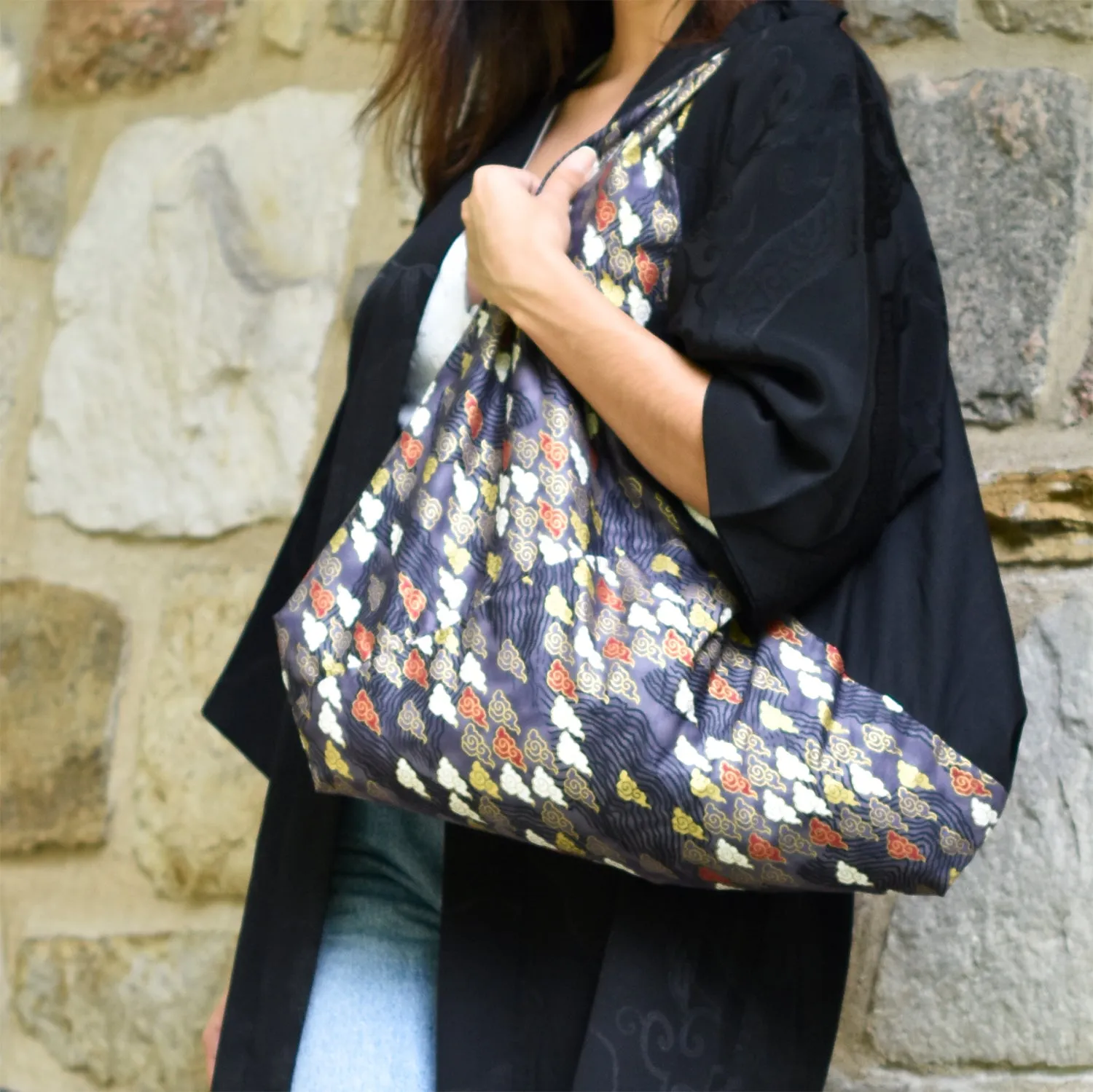 *Handmade* Origami bag | Market bag | Kumo (Black)