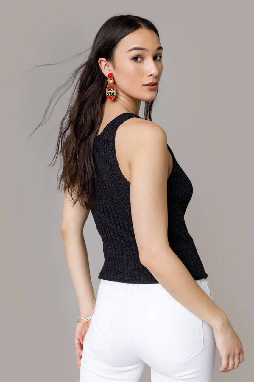 Jessica Surplice Sweater Tank Top