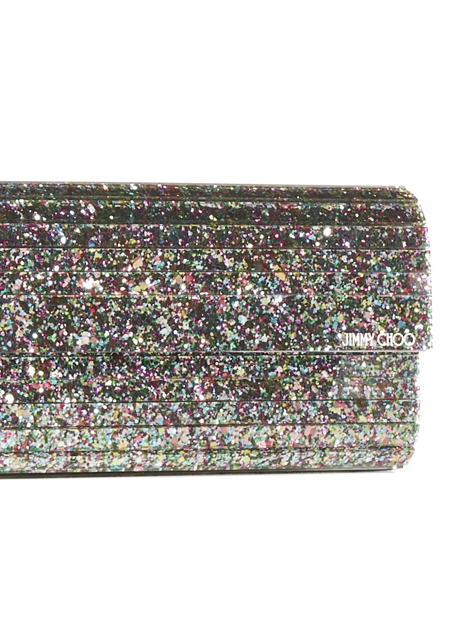 Jimmy Choo Sweetie Chained Glitter Clutch Bag