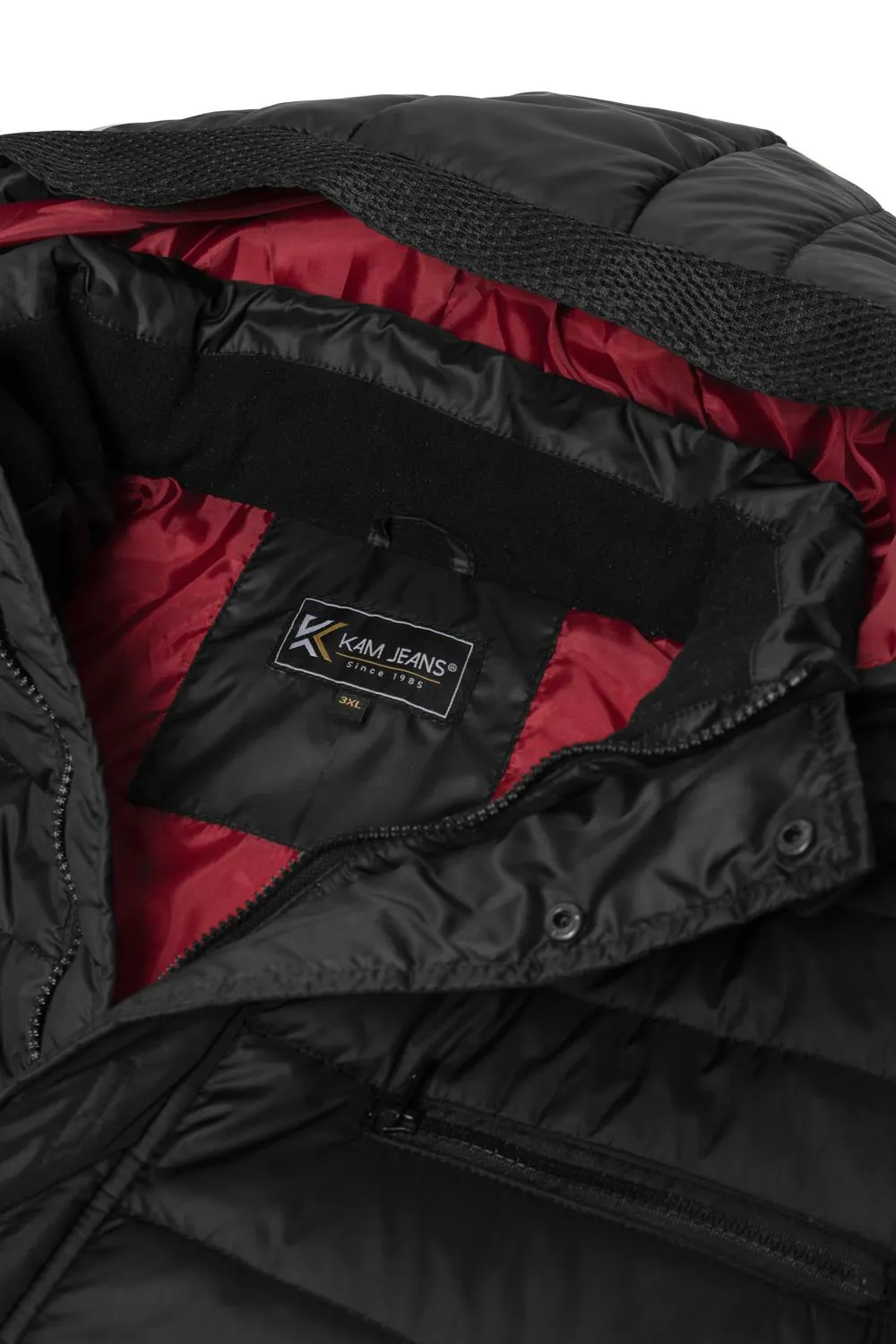 Kam Lightweight Quilted Jacket - Black