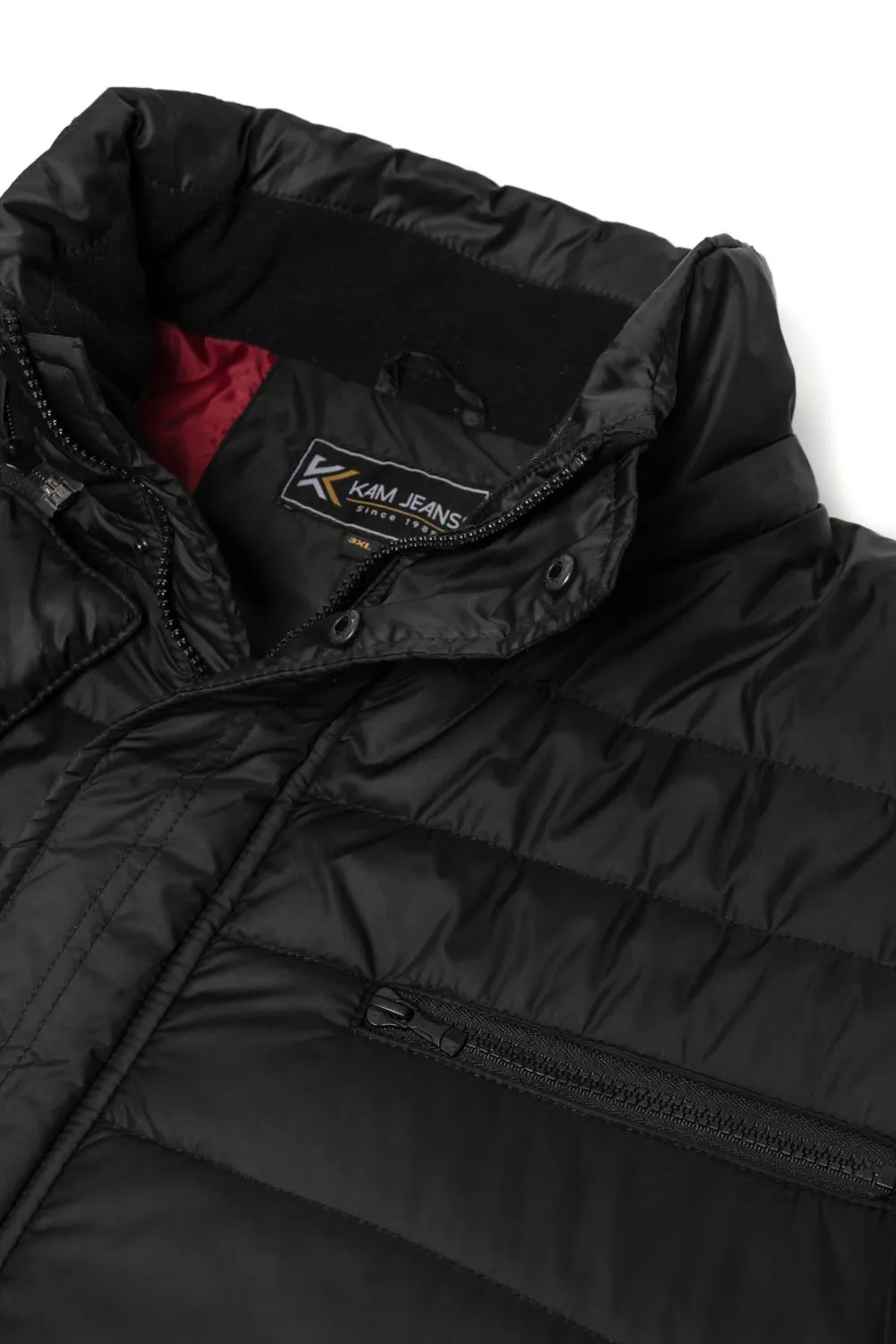 Kam Lightweight Quilted Jacket - Black