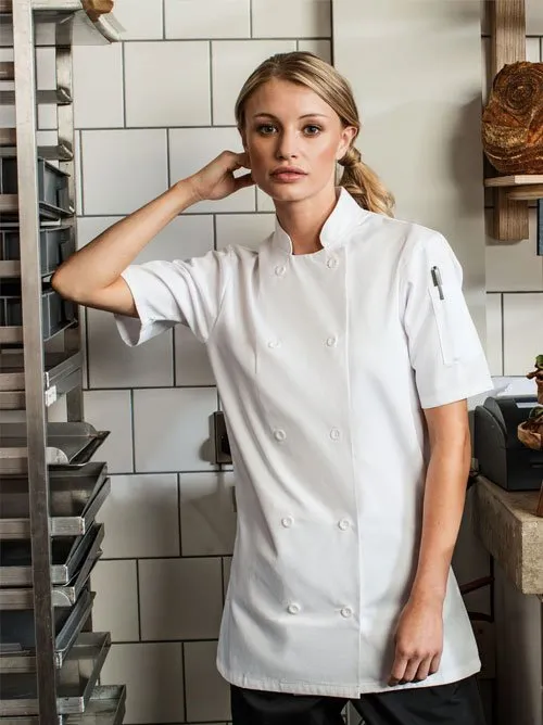 Ladies Chef Jacket with Short Sleeves - Banksford