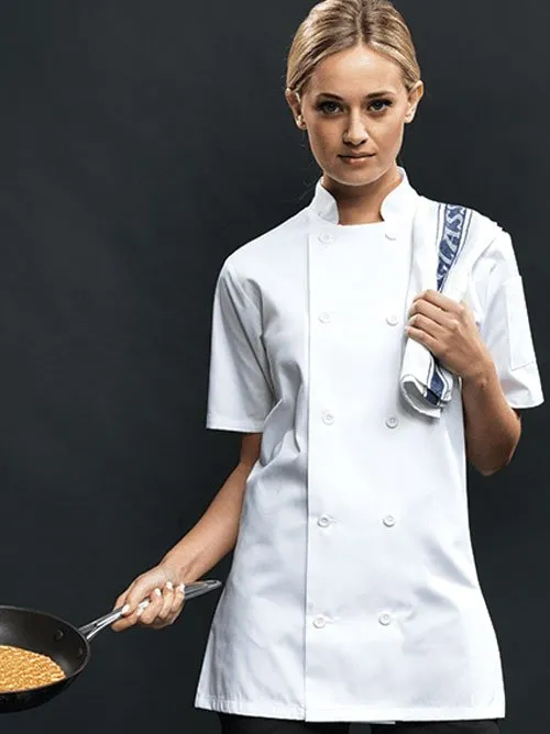 Ladies Chef Jacket with Short Sleeves - Banksford