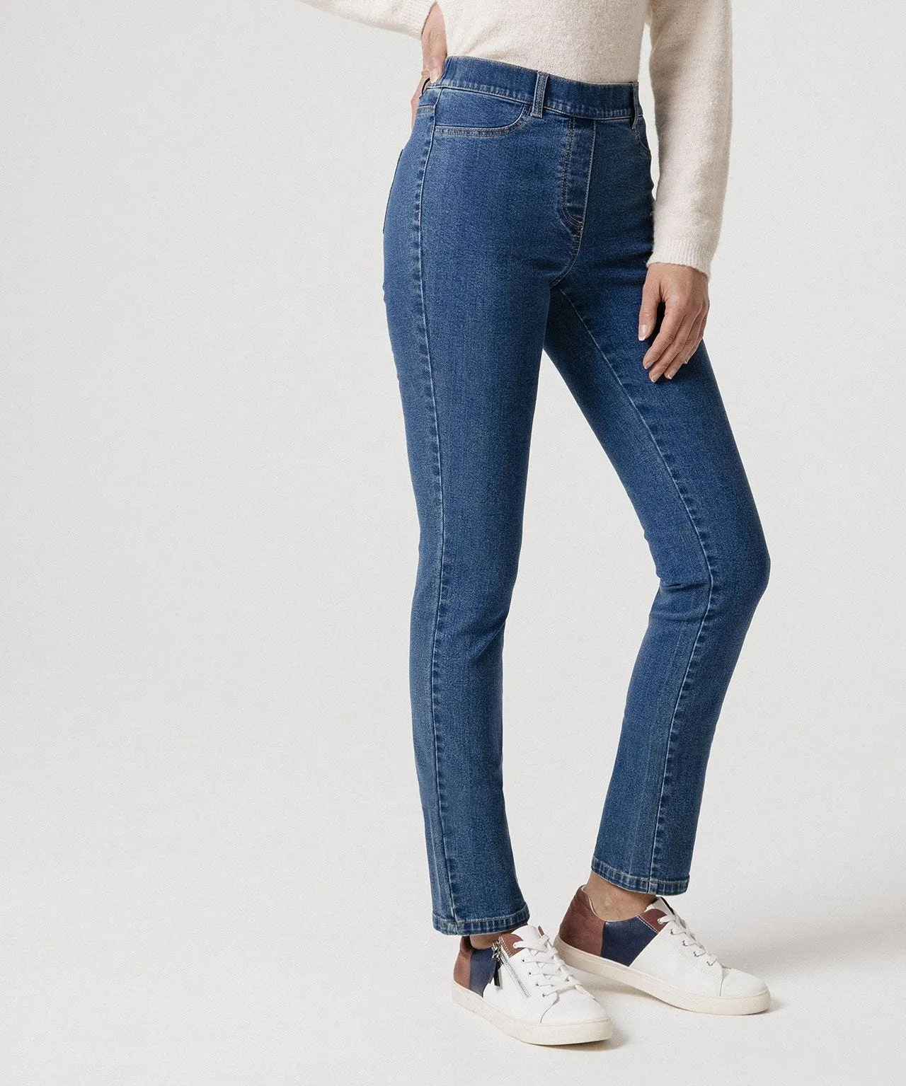 Ladies Denim Pull-On Jeans