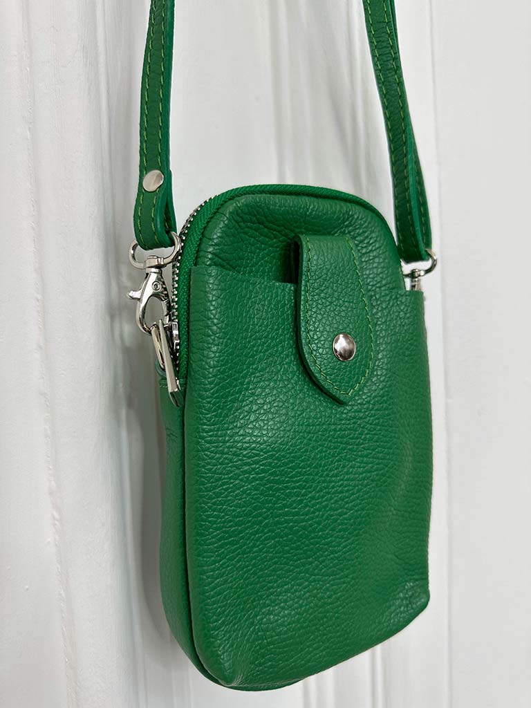 Leather Cross Body Bag - Clover