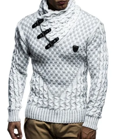 Leif Nelson Men's Chunky Knit Pullover Sweater