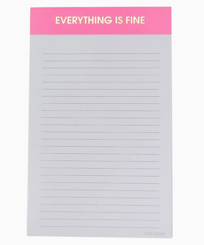 Lined Notepad - Everything is Fine