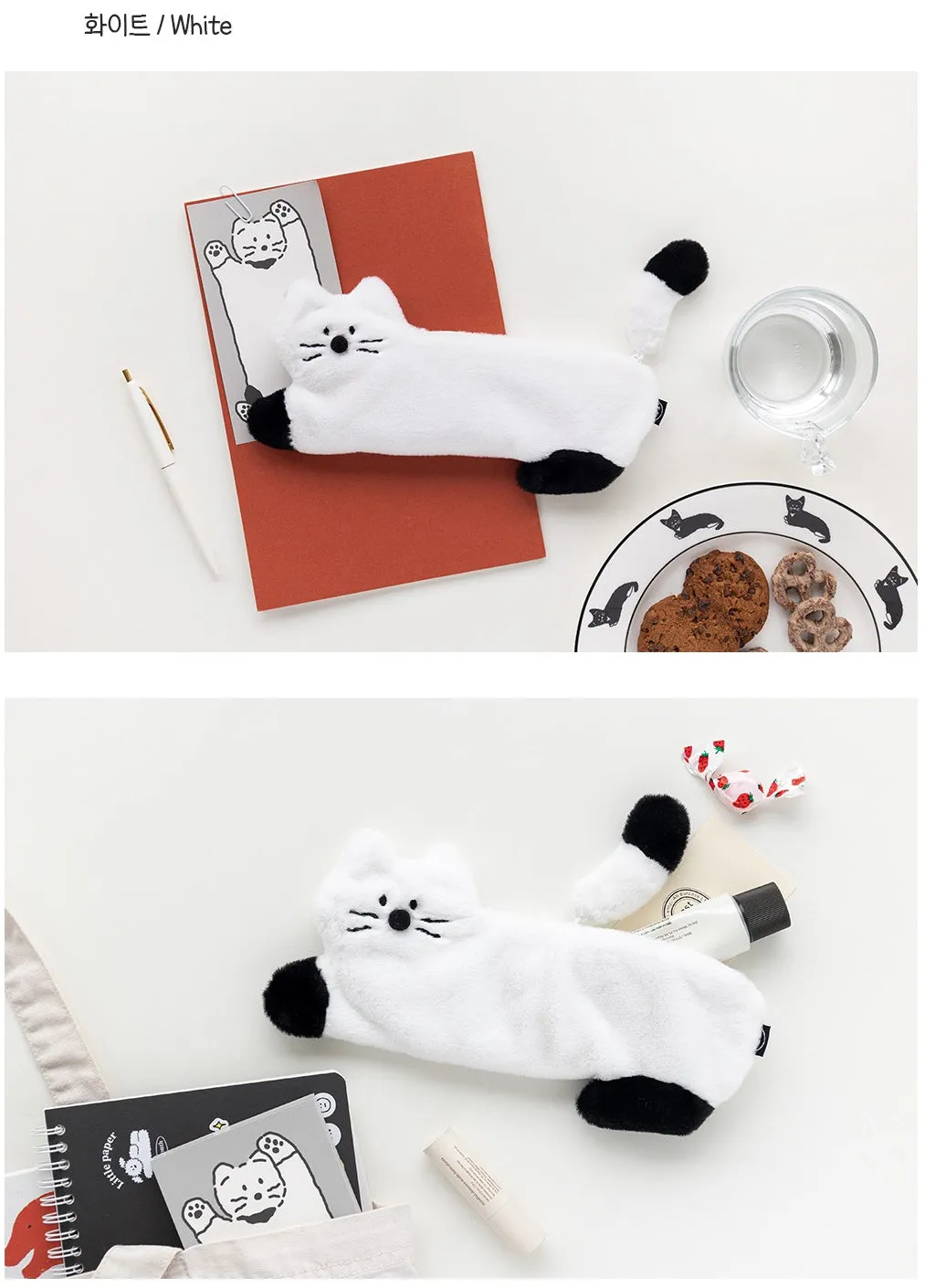 Little Paper Kity Cats Tails Slim Pencil Cases Cosmetics Pouches Stationery School Office Bags Gifts Purses Students Cute Teens 