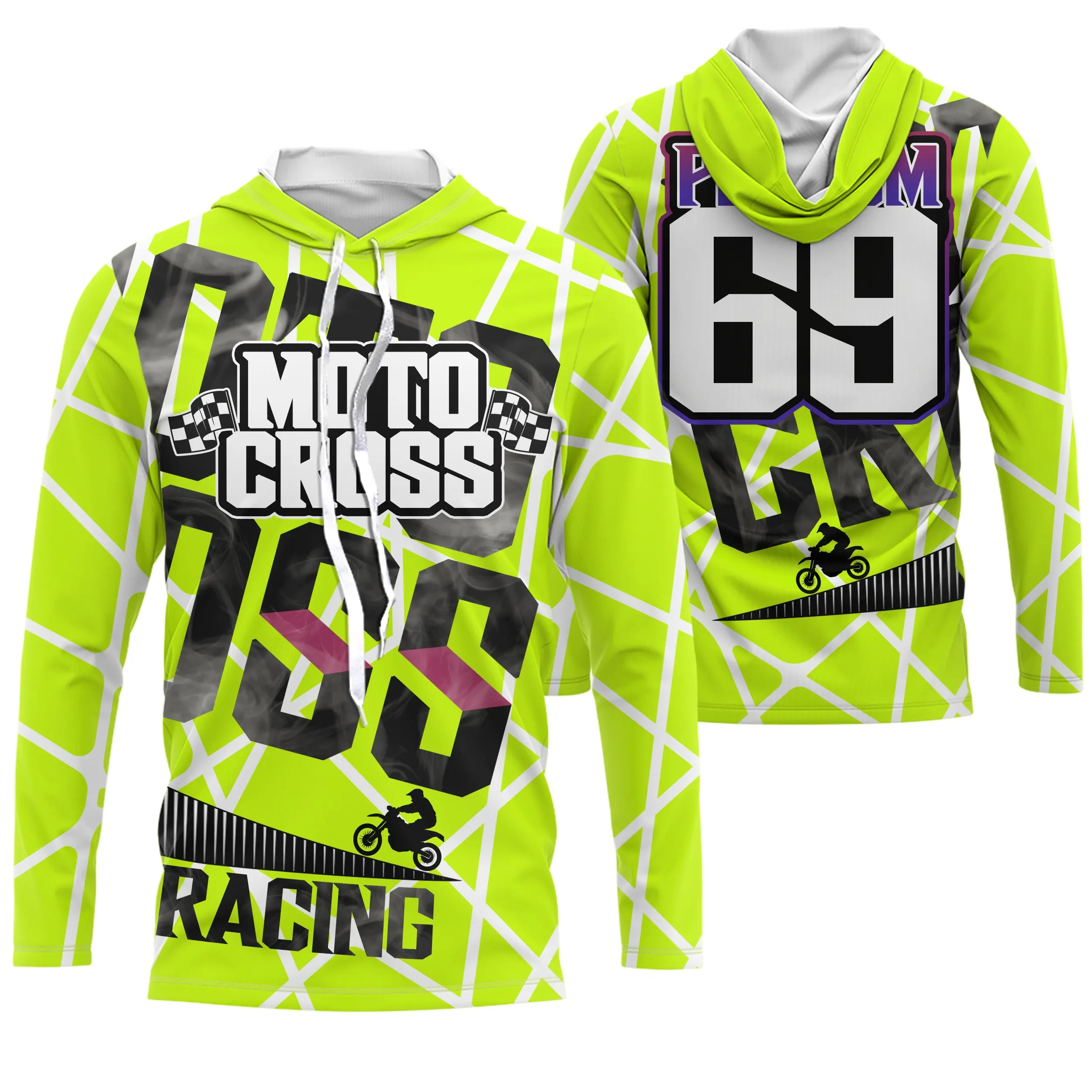 Maillot Cross Dirt Bike Personnalisé Vert, Cadeau Original Pilote Tout-Terrain - MZ28122209