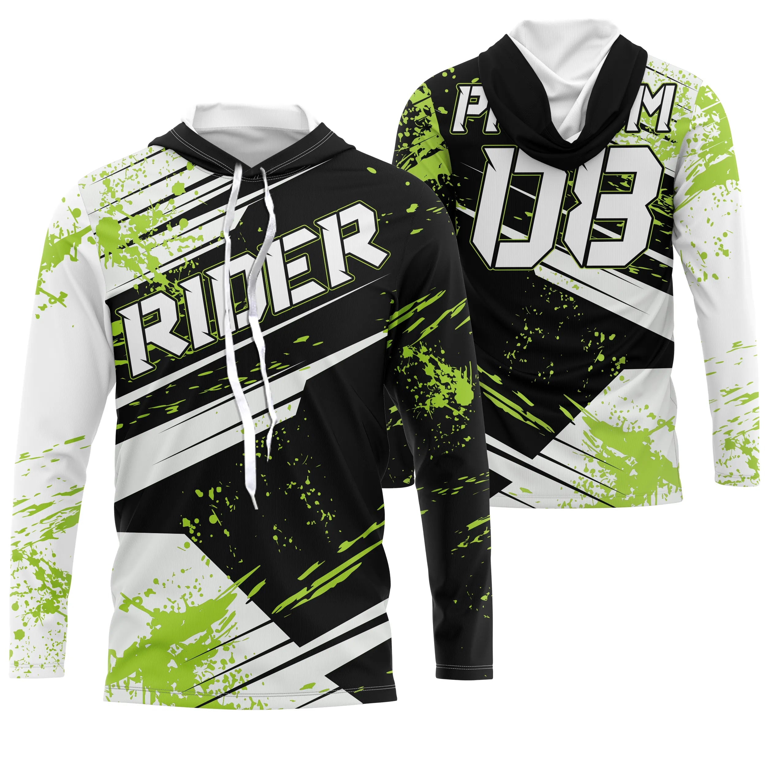 Maillot Cross Dirt Bike Personnalisé Vert Et Noir, Cadeau Original Pilote Tout-Terrain - MZ28122207