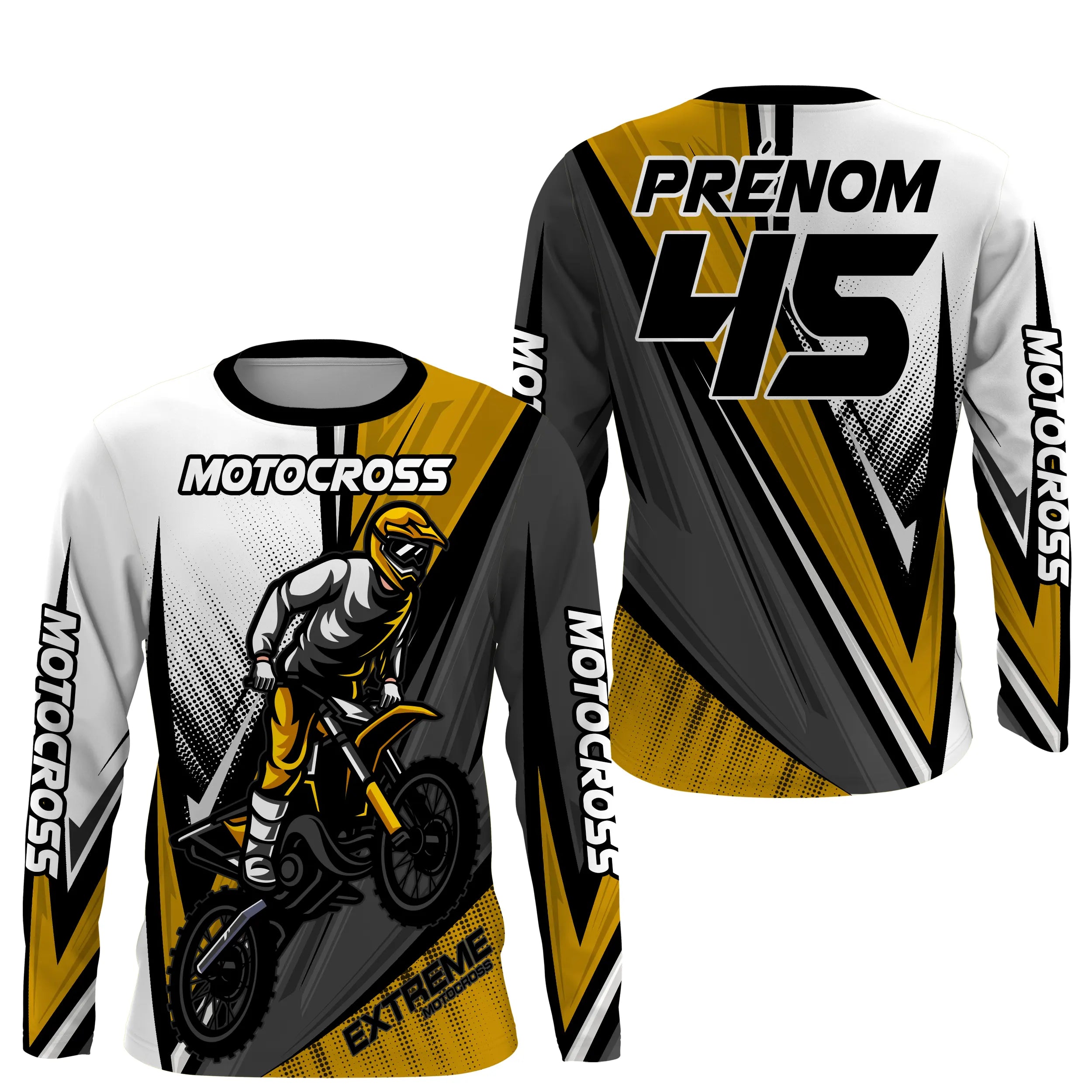 Maillot Cross Protection UV, Cadeau Personnalisé Fan Deux Roues Moto Cross - CT20122218