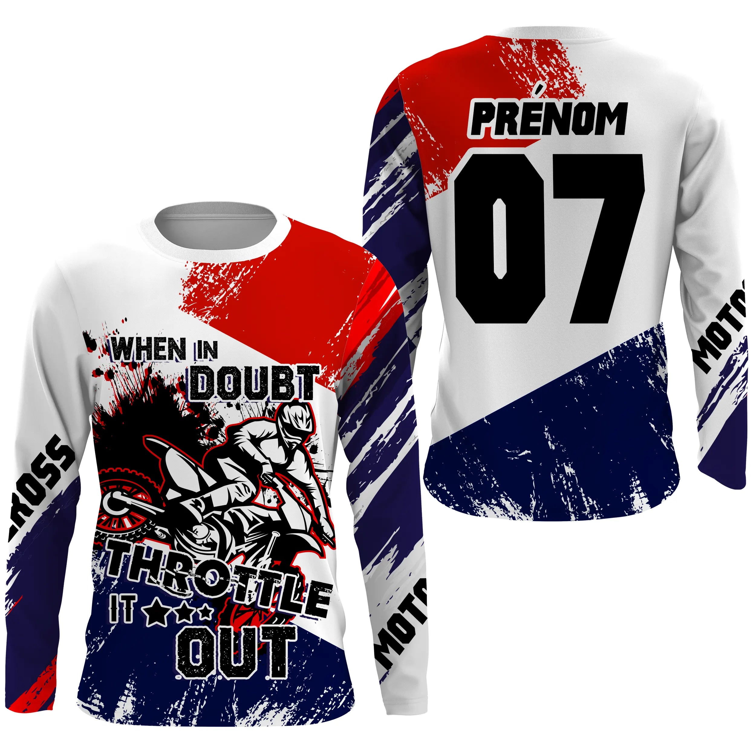 Maillot Cross Protection UV, Cadeau Personnalisé MX Passion, Dirt Bike Racing - CT19122236