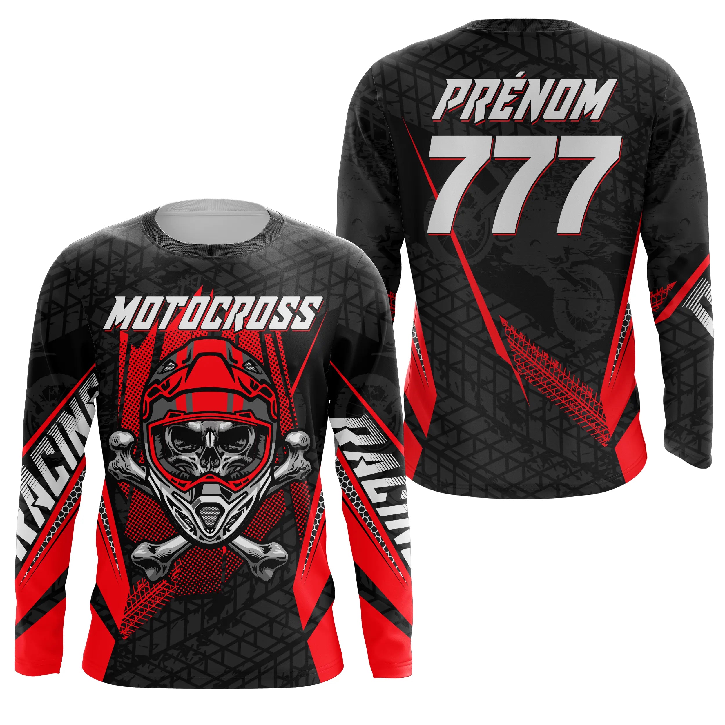 Maillot Cross Protection UV, Cadeau Personnalisé Pilote MX, Fan Moto Racing - CT22122205