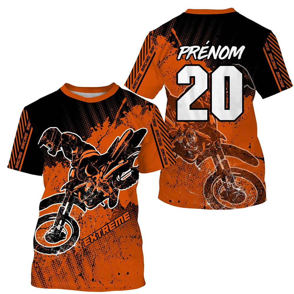 Maillot Cross Protection UV Personnalisé, Moto-Cross Extrême Tout-Terrain Passion - CT20122213