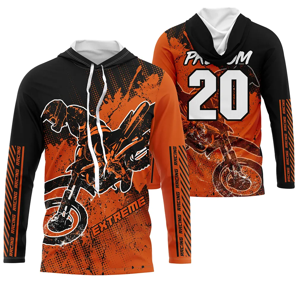 Maillot Cross Protection UV Personnalisé, Moto-Cross Extrême Tout-Terrain Passion - CT20122213