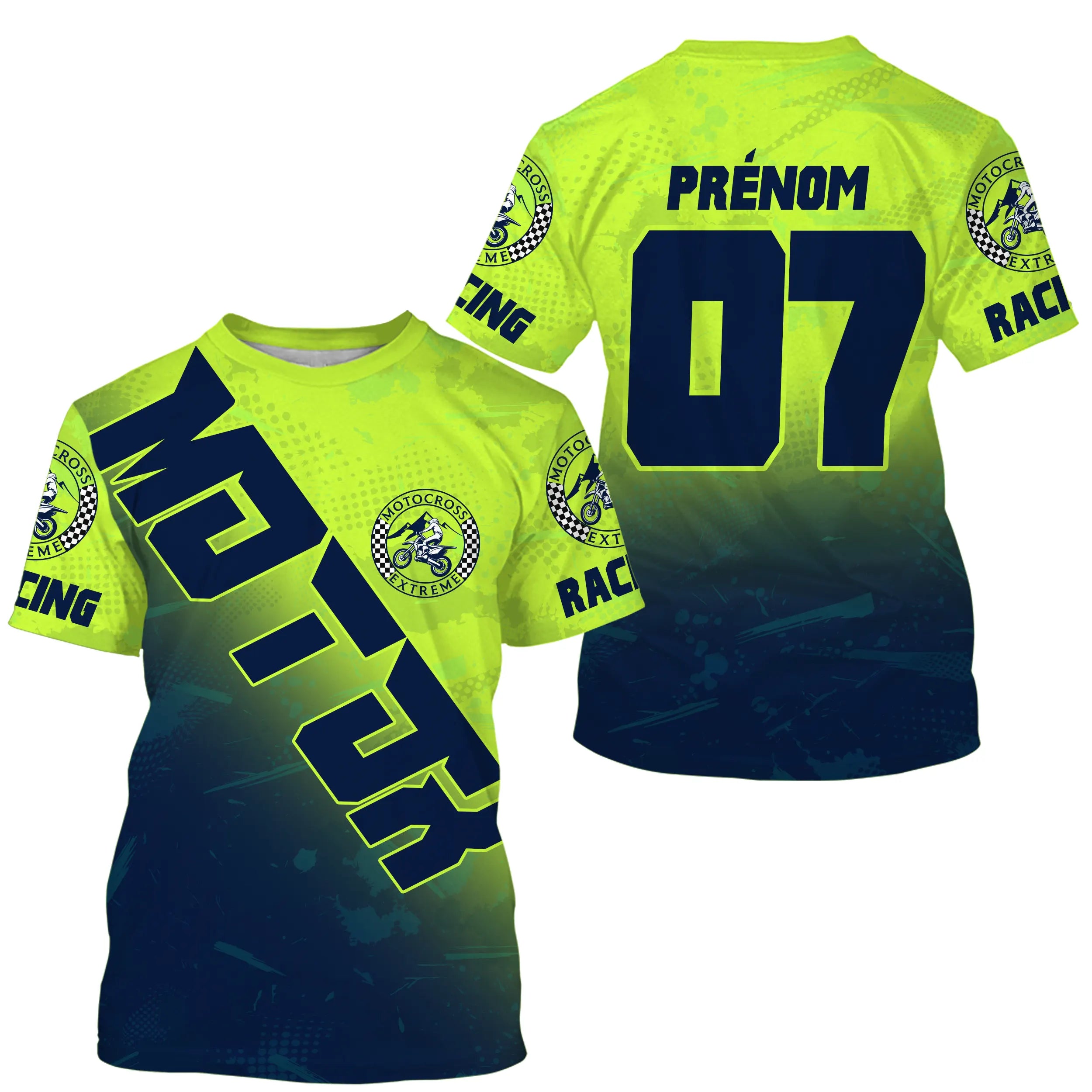 Maillot Cross Protection UV Personnalisé Vert, Cadeau Original Pilote Moto Cross - MZ28122203