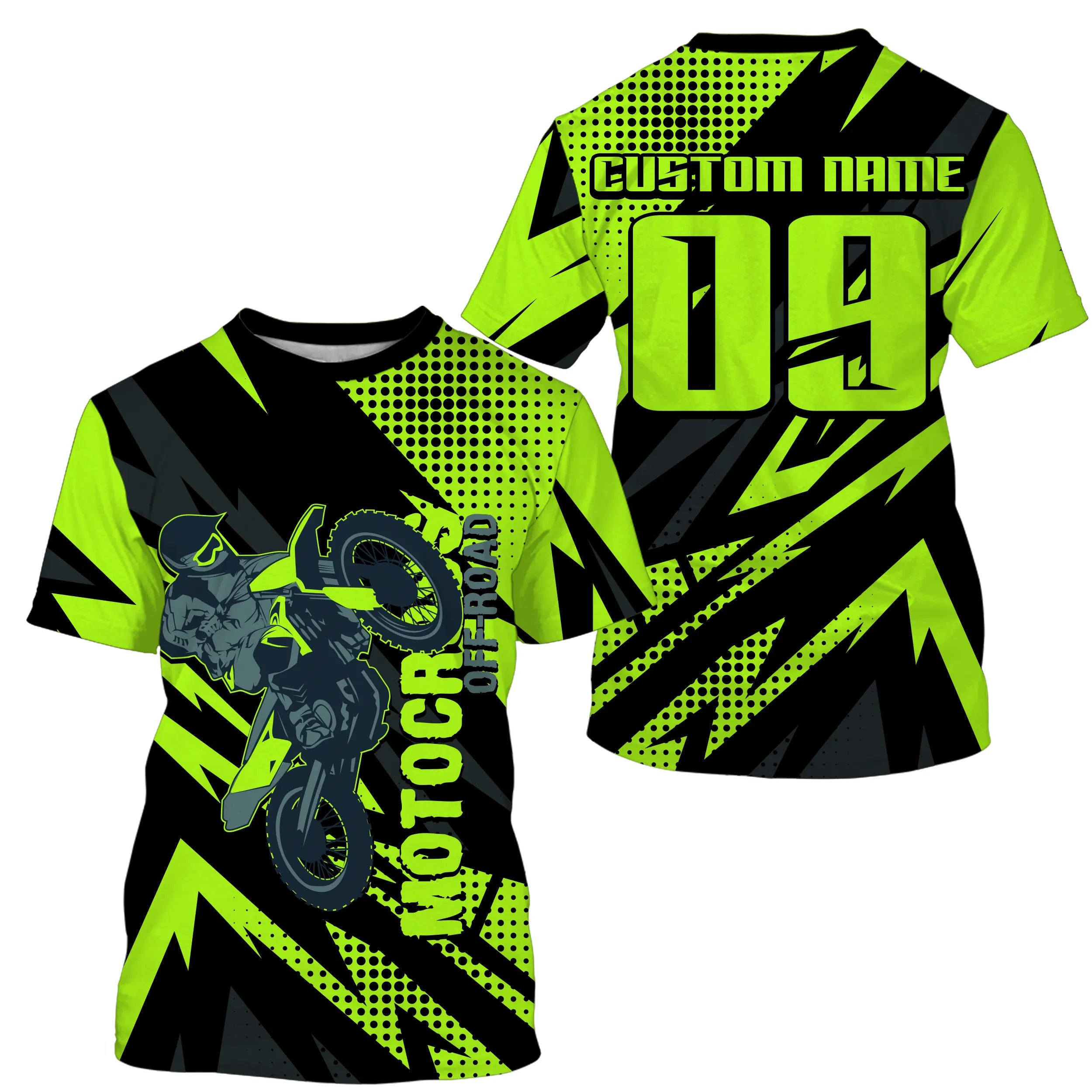 Maillot Cross Protection UV Vert, Cadeau Personnalisé MX Passion, Moto Tout-Terrain - CT19122239