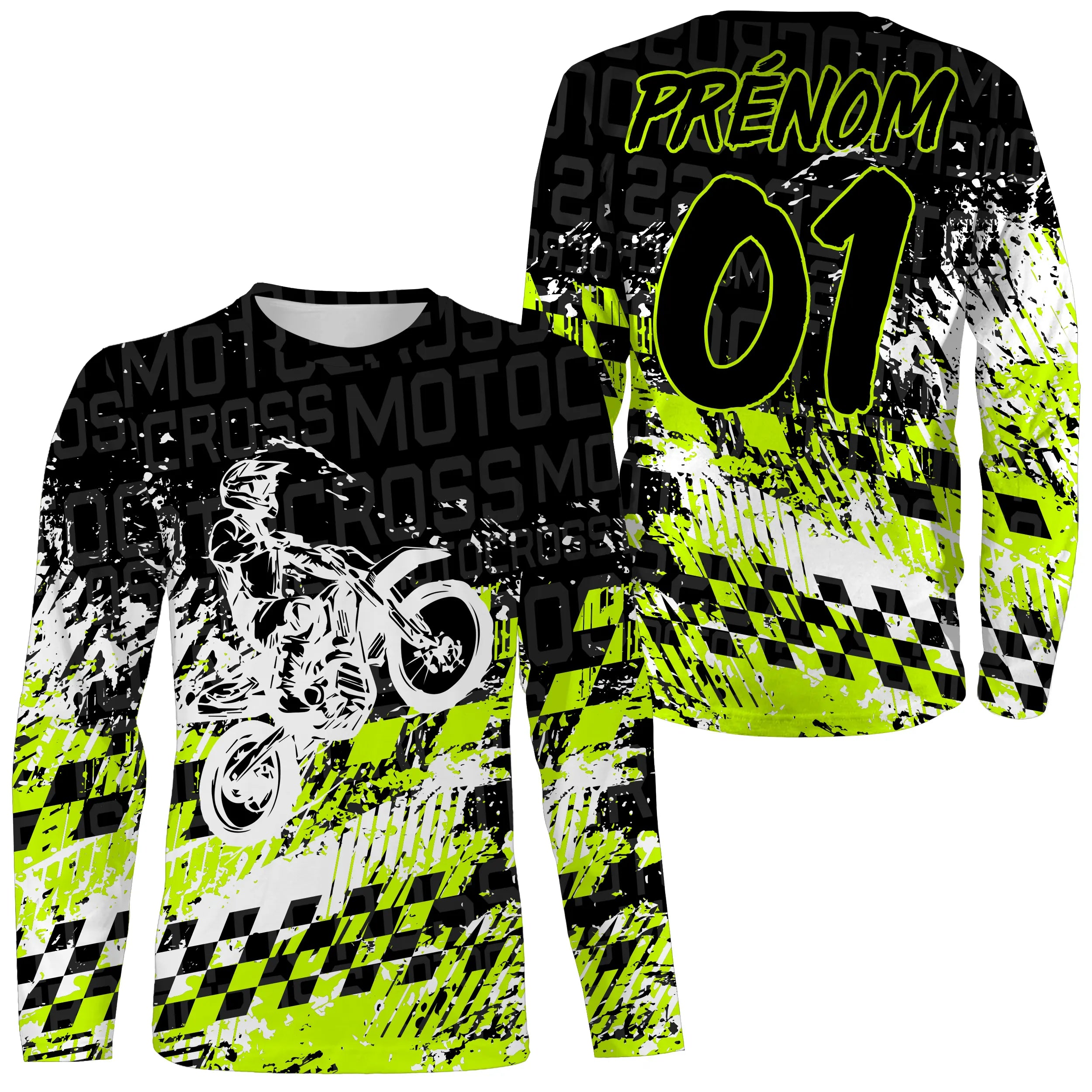 Maillot De Cross, Dirt Bike, Cadeau Personnalisé Fan De Motos Tout-Terrain - CT15122236