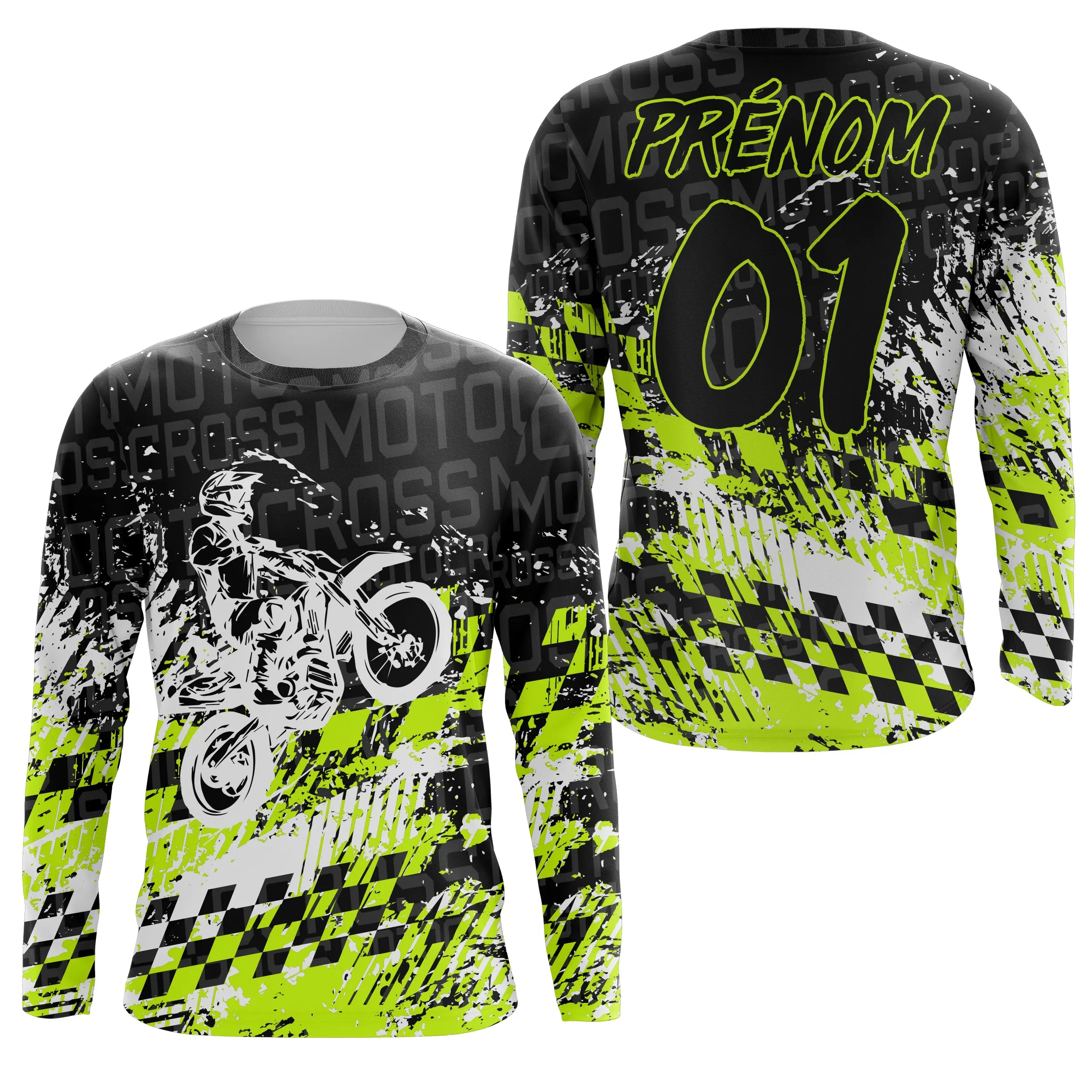 Maillot De Cross, Dirt Bike, Cadeau Personnalisé Fan De Motos Tout-Terrain - CT15122236