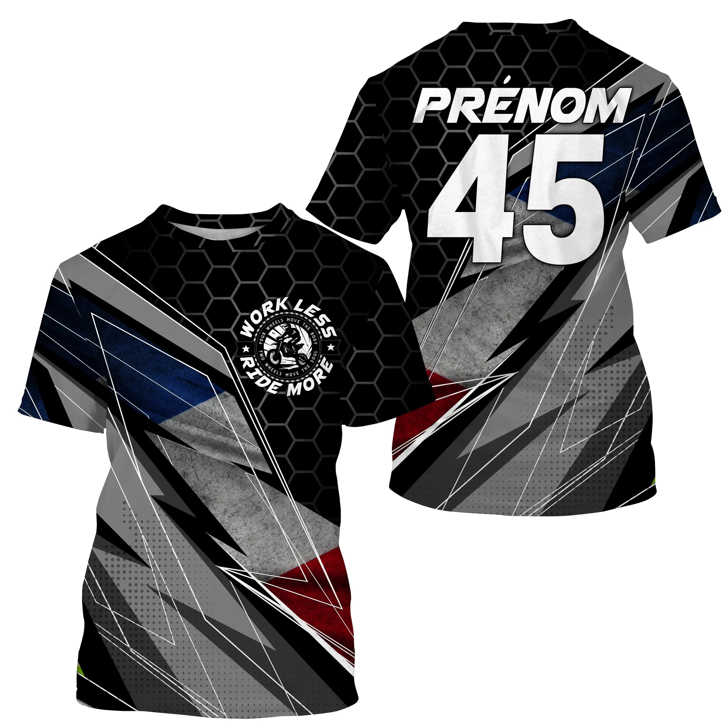 Maillot De Motocross MX Racing Personnalisé, Drapeau France, Cadeau Fan Motos Tout-Terrain - CT15122230