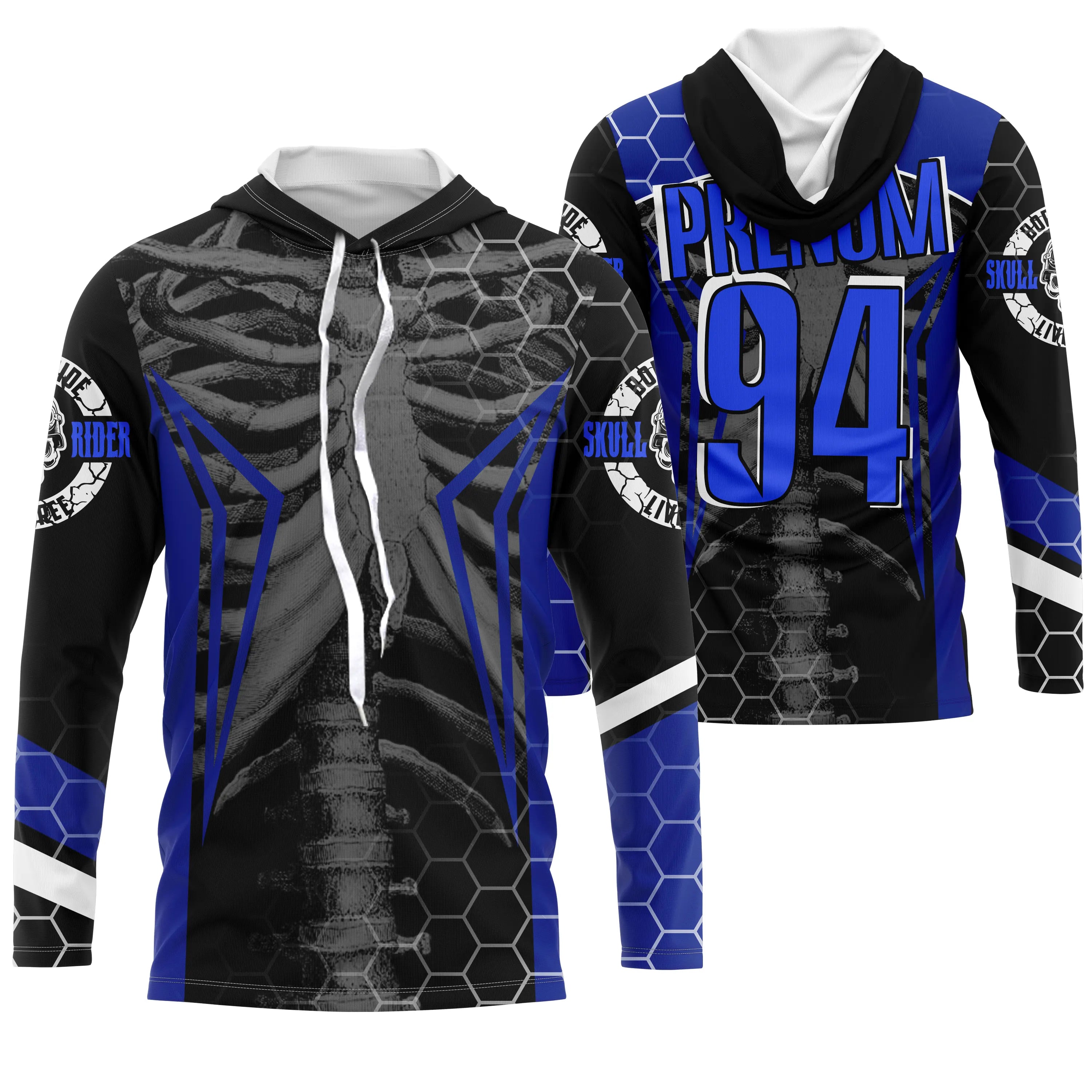 Maillot Moto Cross Personnalisé, Squelette, Cadeau Original Fan De Motos Tout-Terrain - CT17122229