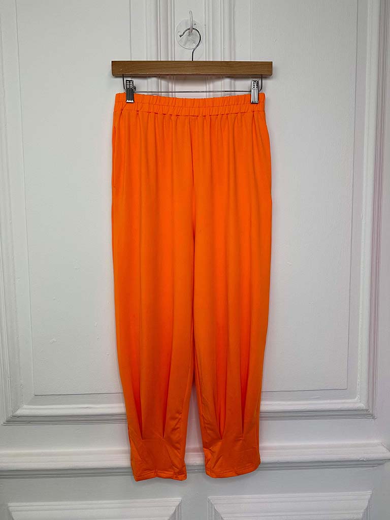 Malissa J Pleat Cuff Trousers - Orange