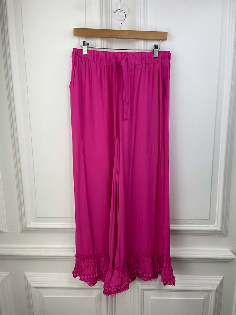 Malissa J Pom Pom 7/8 Trousers - Hot Pink