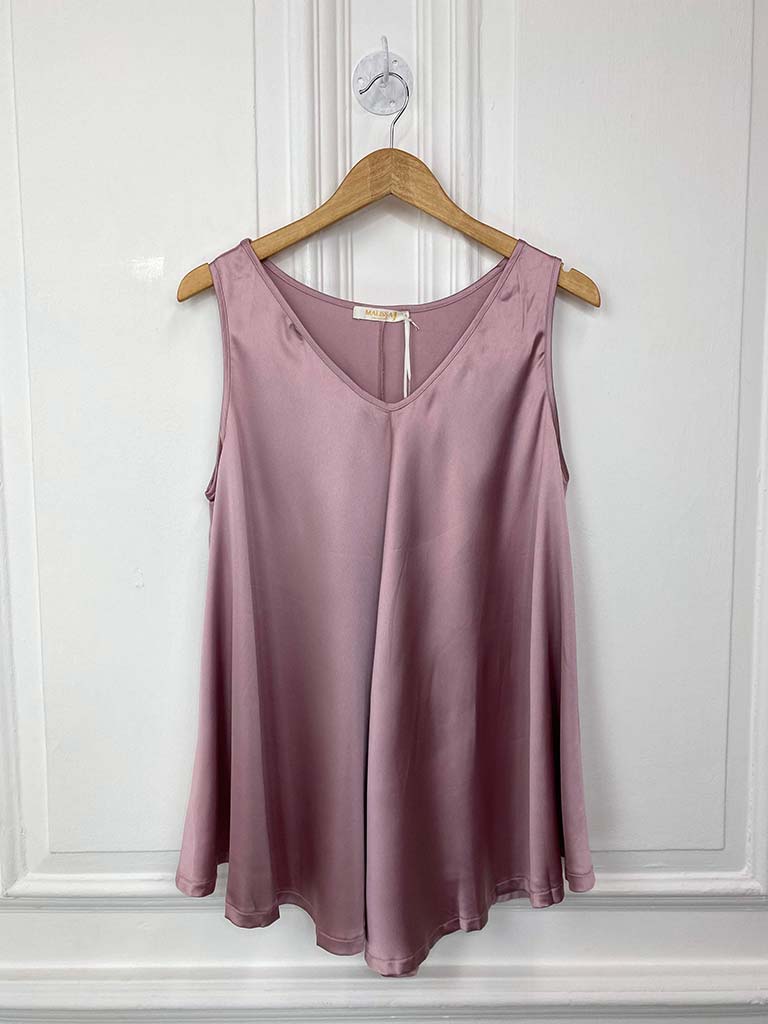 Malissa J Silk Feel Swing Vest - Blush Pink