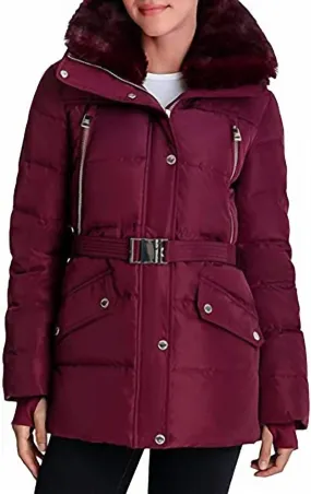 MICHAEL KORS - Belted Down Quilted Jacket Coat