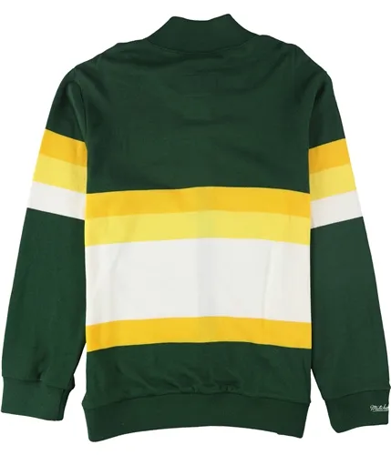 Mitchell & Ness Mens Front Stripe Knit Sweater