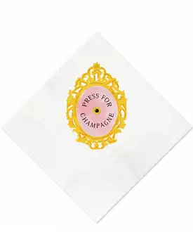 Napkins - Press For Champagne Doorbell