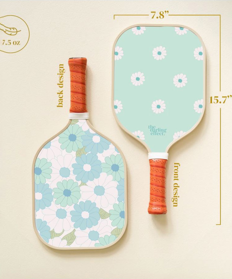 Pickleball Paddle - Daisy Aqua