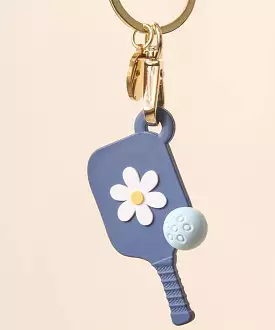 Pickleball Paddle Keychain - Navy