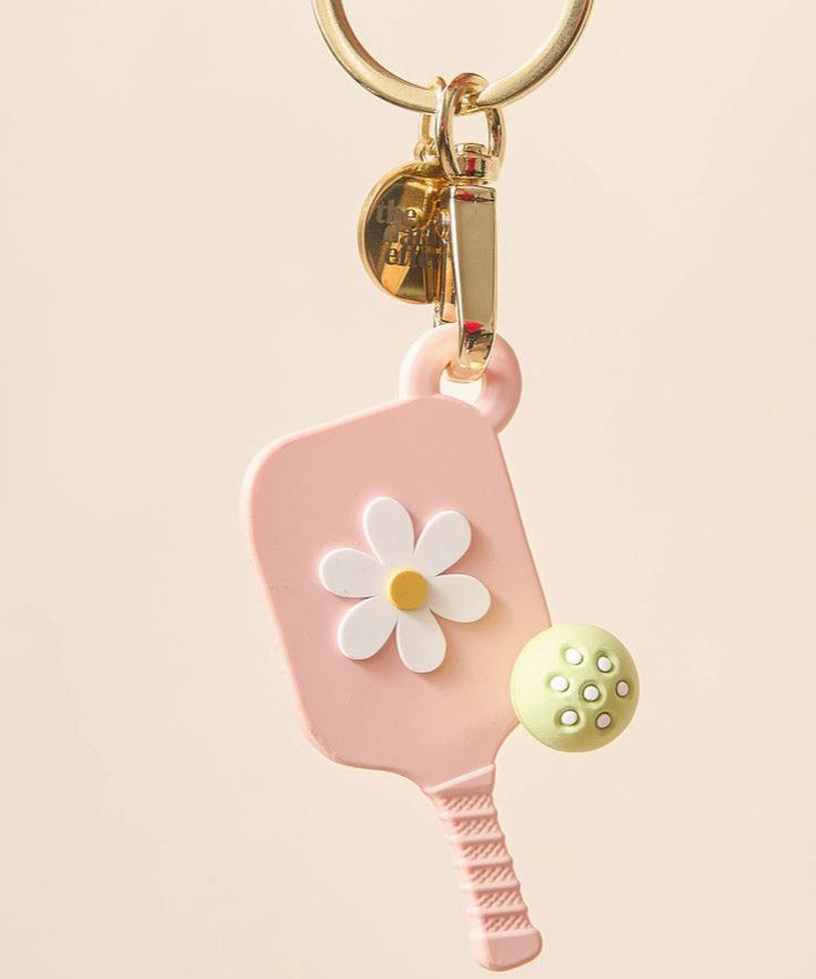 Pickleball Paddle Keychain - Pink