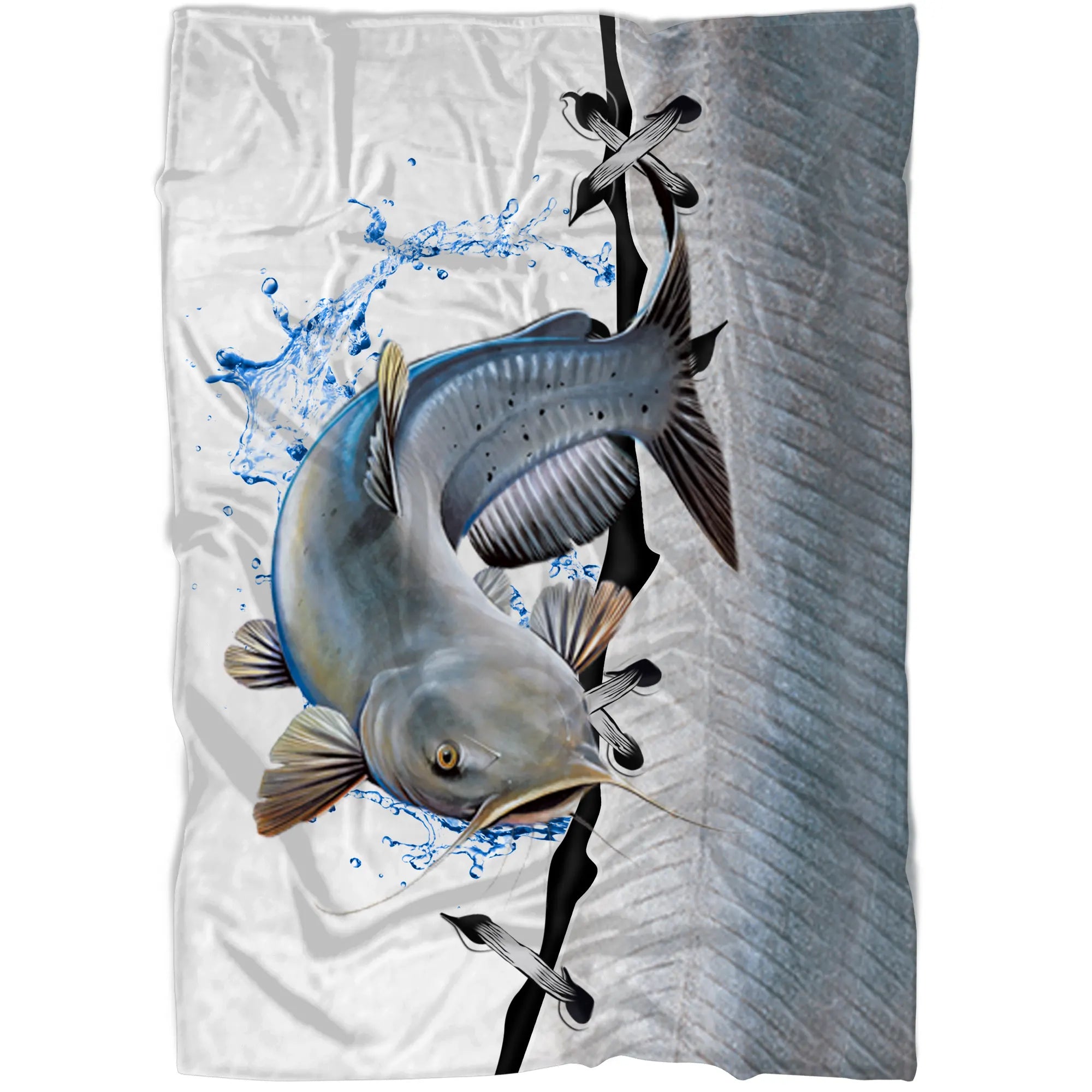 Plaid Perrsonnalisé Pêche Du Poisson Chat, Idée Cadeau Pêcheur - CT09082229