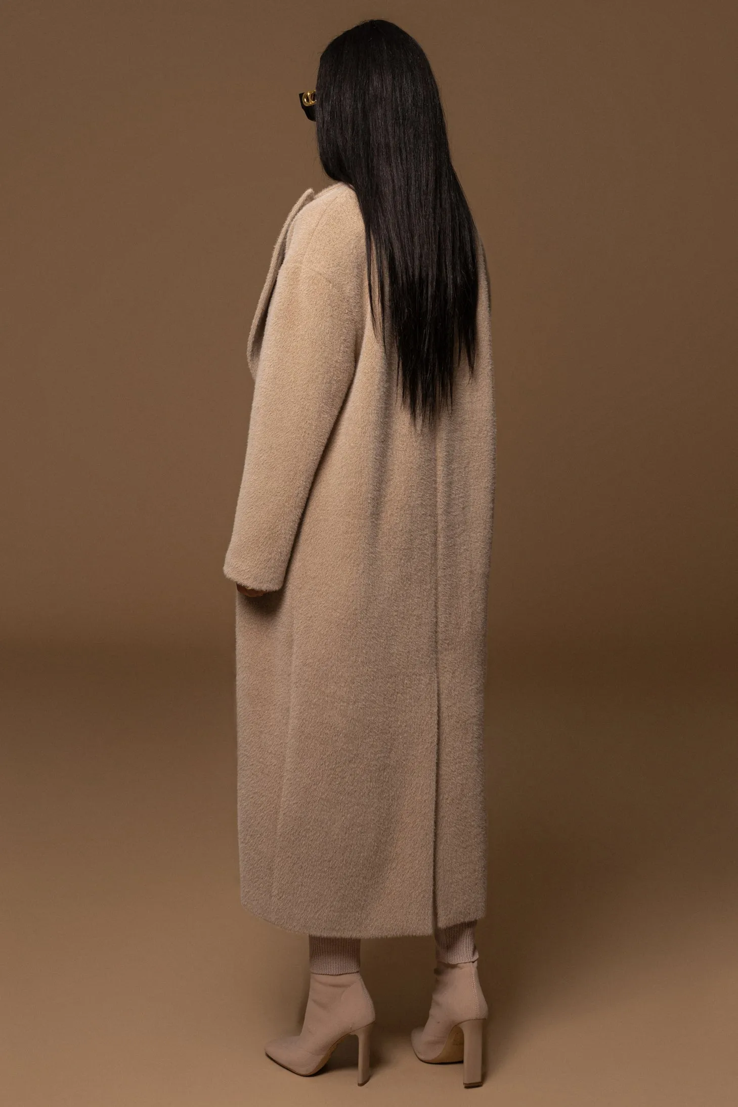 Sand Chelsie Longline Coat