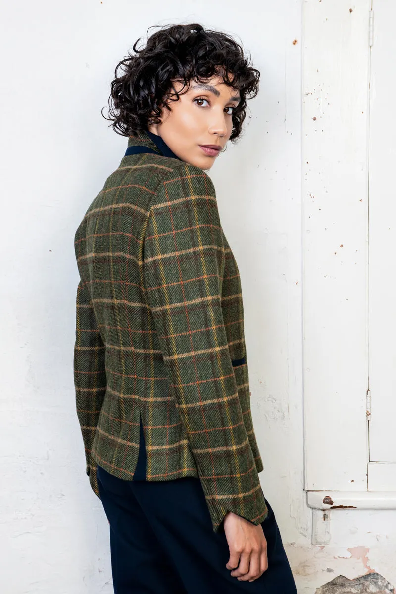 Sasha Tweed Jacket - Country Green Check