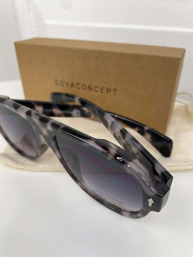 Soya Concept Bridged Tortoiseshell Sunglasses - Black