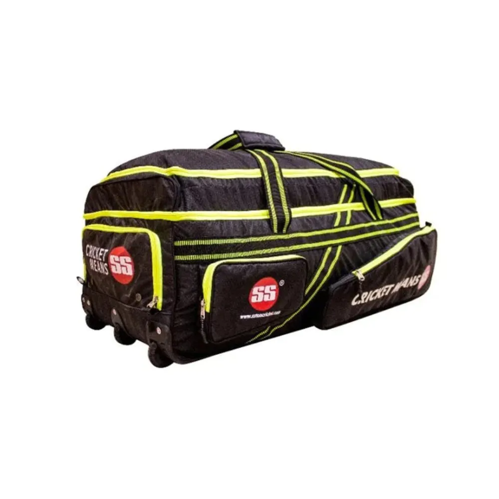 SS Pro Player Wheels Cricket Kit Bag (Black)