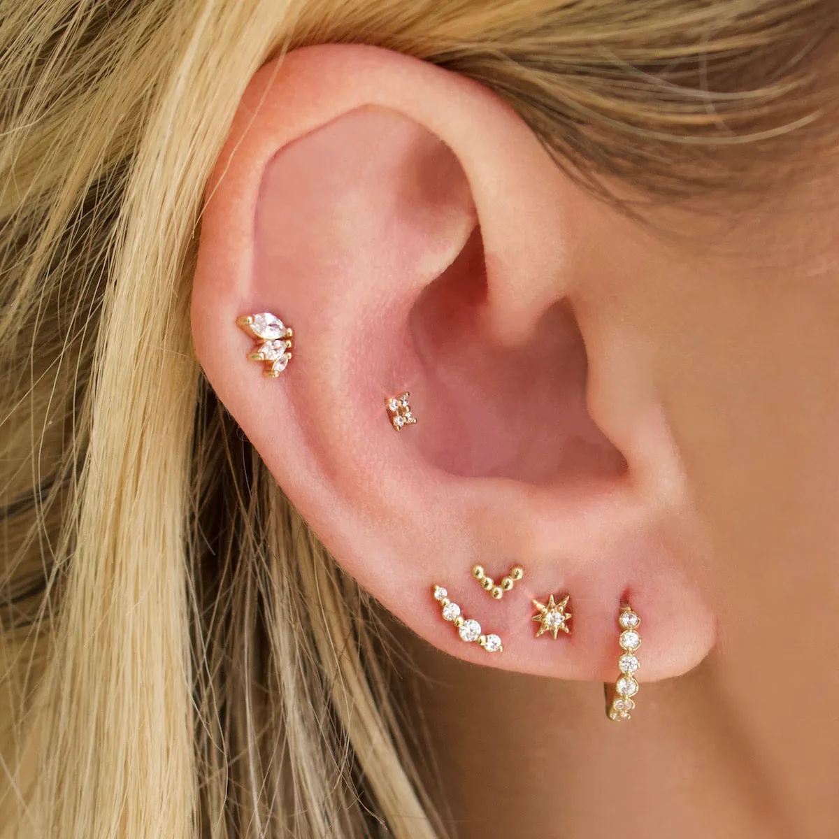 Stardust Flat Back Earring