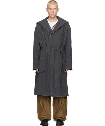 STRONGTHE Gray Multi-Strap Coat