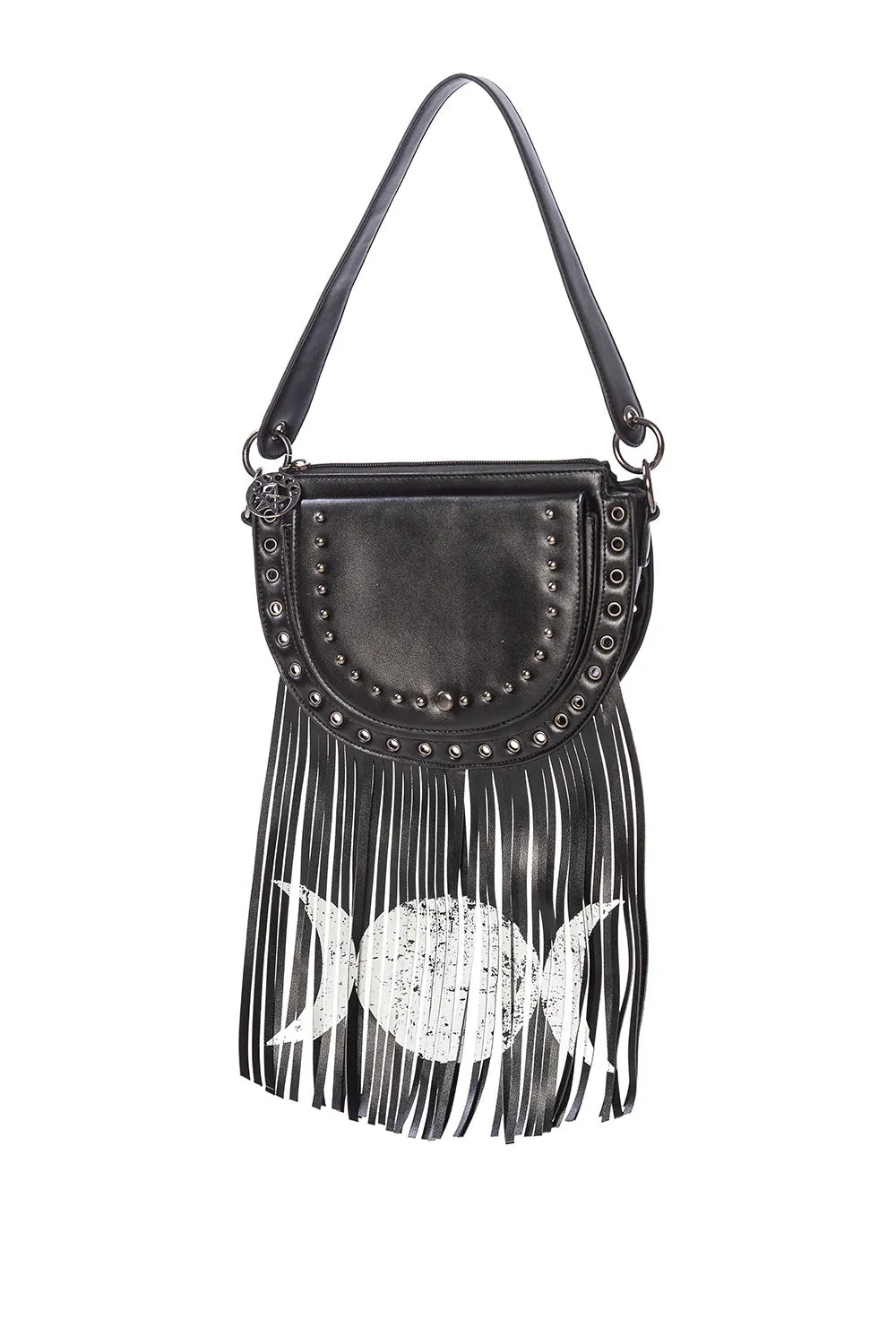 Valonia Triple Moon Fringe Bag