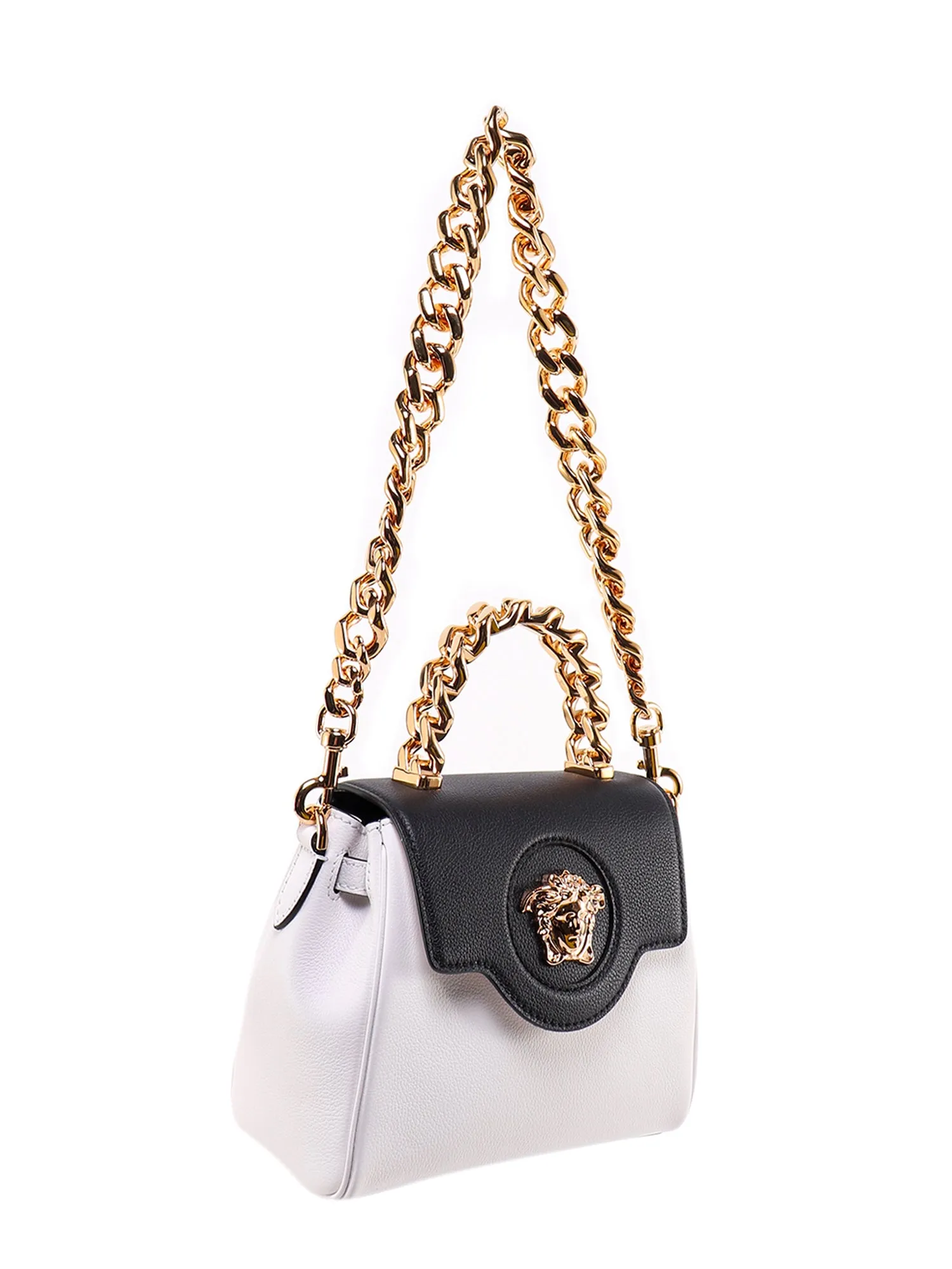 Versace Medusa Plaque Two-Tone Shoulder Bag